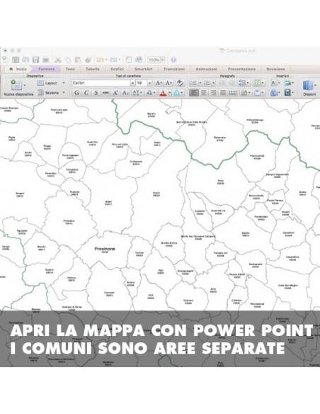 Mappa dei comuni della provincia di Frosinone ppt