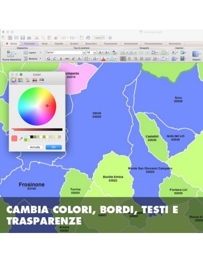 Mappa dei comuni della provincia di Frosinone ppt