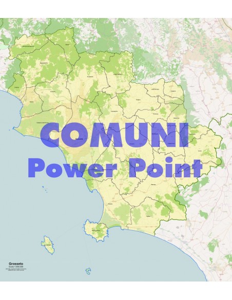 Mappa dei comuni della provincia di Grosseto ppt