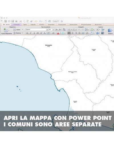 Mappa dei comuni della provincia di Grosseto ppt