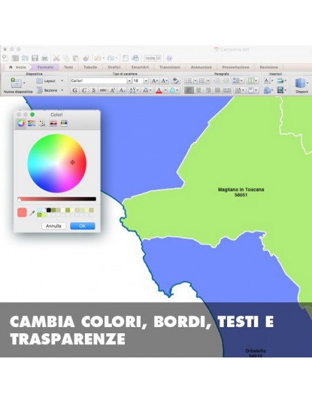 Mappa dei comuni della provincia di Grosseto ppt