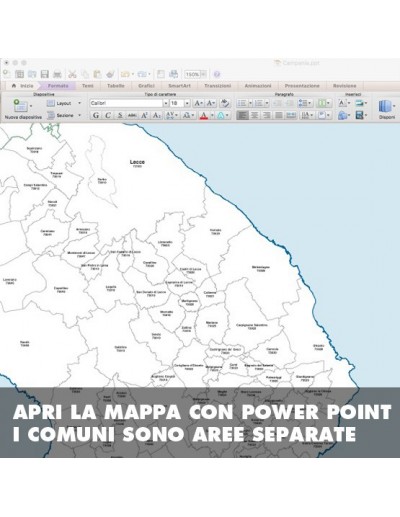 Mappa dei comuni della provincia di Lecce ppt