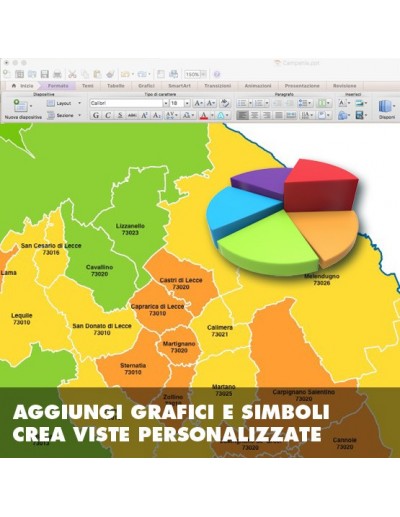 Mappa dei comuni della provincia di Lecce ppt