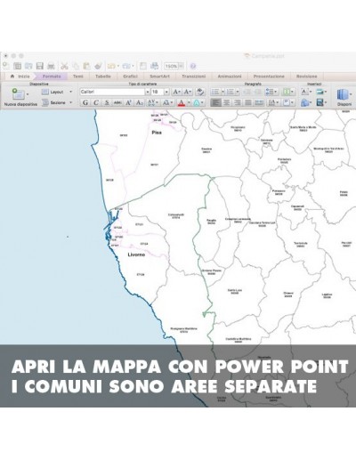 Mappa dei comuni della provincia di Livorno ppt