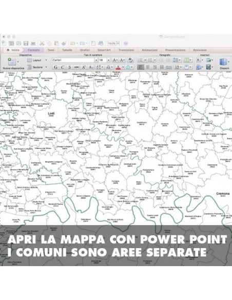 Mappa dei comuni della provincia di Lodi ppt