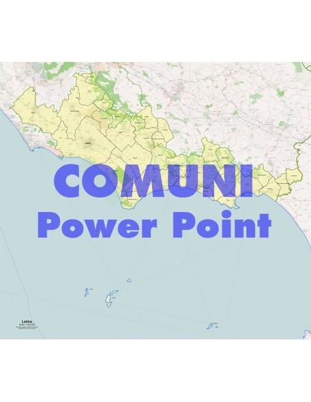 Mappa dei comuni della provincia di Latina ppt