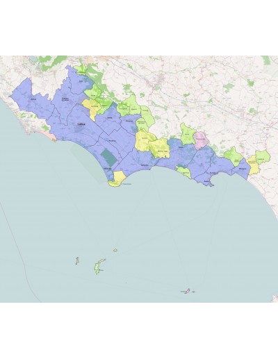 Mappa dei comuni della provincia di Latina ppt