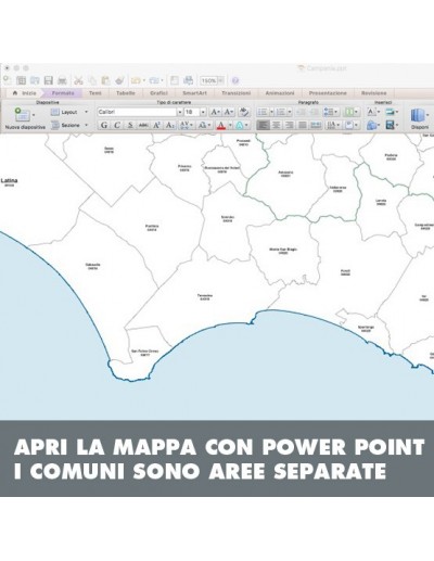 Mappa dei comuni della provincia di Latina ppt