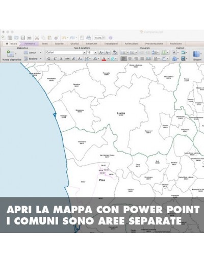 Mappa dei comuni della provincia di Lucca ppt