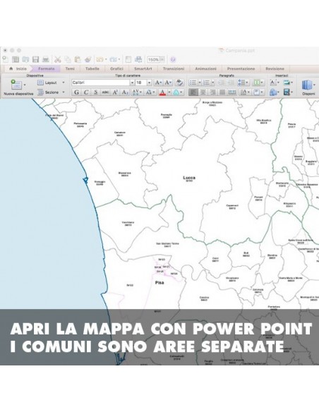 Mappa dei comuni della provincia di Lucca ppt