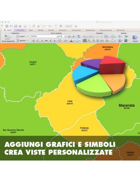 Mappa dei comuni della provincia di Macerata ppt