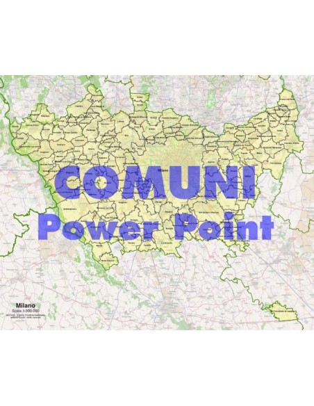 Mappa dei comuni della provincia di Milano ppt