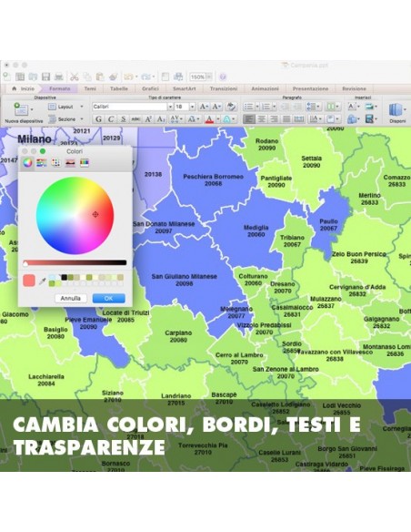 Mappa dei comuni della provincia di Milano ppt