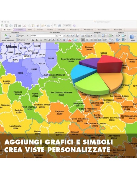 Mappa dei comuni della provincia di Milano ppt