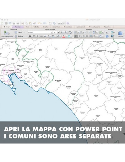 Mappa dei comuni della provincia di...