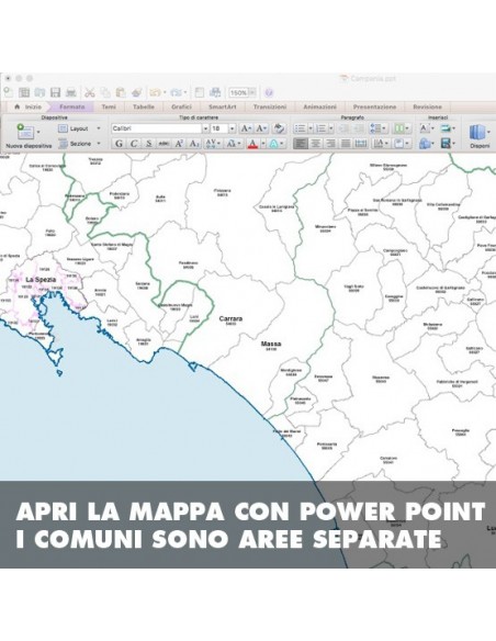 Mappa dei comuni della provincia di Massa-Carrara ppt