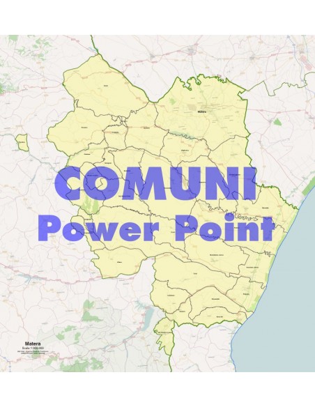 Mappa dei comuni della provincia di Matera ppt