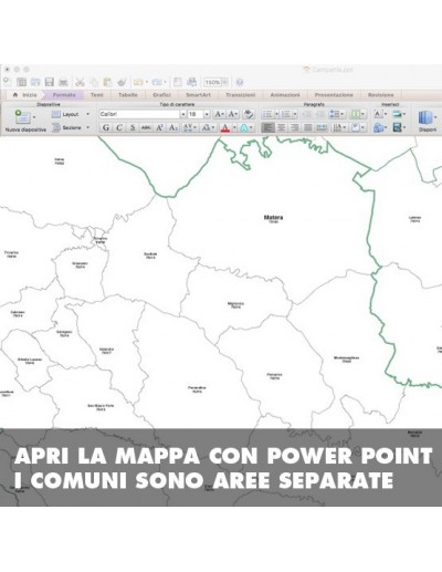 Mappa dei comuni della provincia di Matera ppt