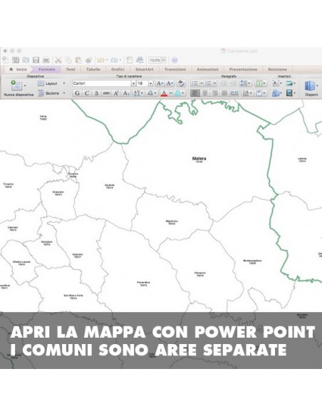 Mappa dei comuni della provincia di Matera ppt