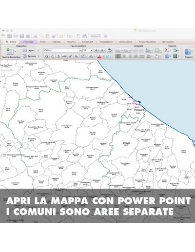 Mappa dei comuni della provincia di Pescara ppt