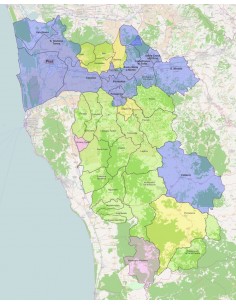 Mappa dei comuni della provincia di Pisa ppt 2