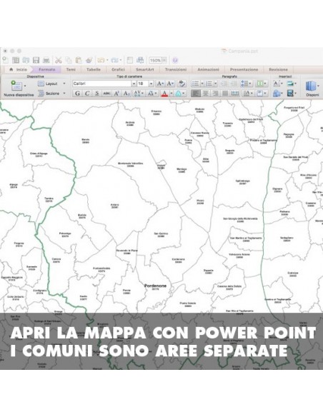 Mappa dei comuni della provincia di Pordenone ppt