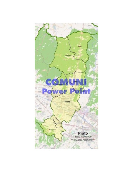 Mappa dei comuni della provincia di Prato ppt