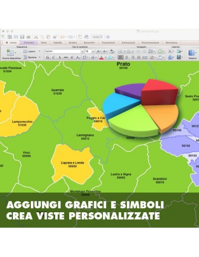 Mappa dei comuni della provincia di Prato ppt