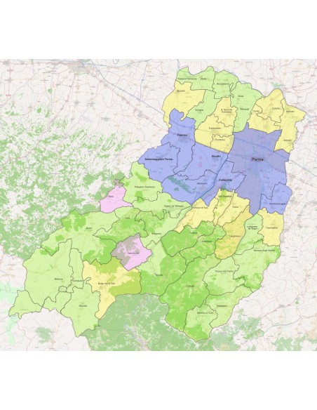 Mappa dei comuni della provincia di Parma ppt