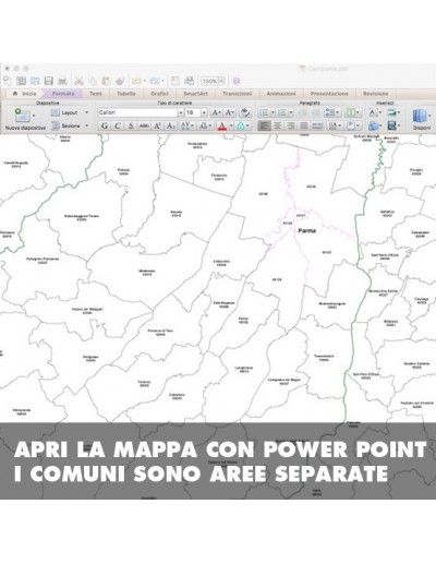Mappa dei comuni della provincia di Parma ppt