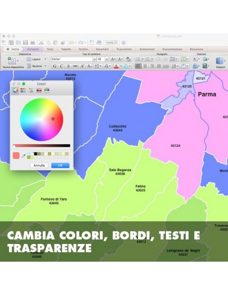 Mappa dei comuni della provincia di Parma ppt