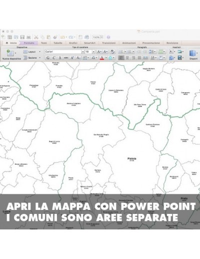 Mappa dei comuni della provincia di Pistoia ppt