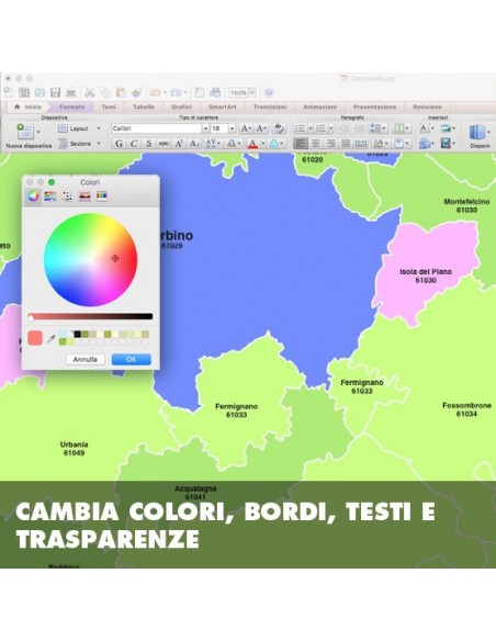 Mappa dei comuni della provincia di Pesaro Urbino ppt