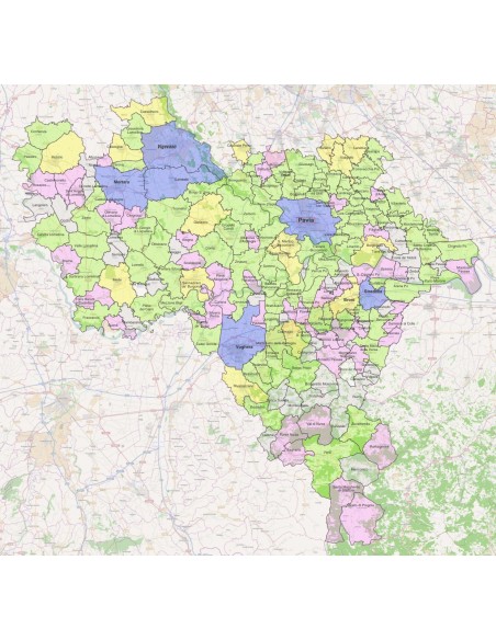 Mappa dei comuni della provincia di Pavia ppt