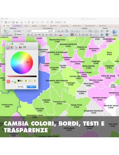 Mappa dei comuni della provincia di Pavia ppt