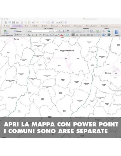 Mappa dei comuni della provincia di Reggio...