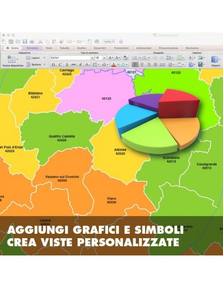 Mappa dei comuni della provincia di Reggio Emilia ppt