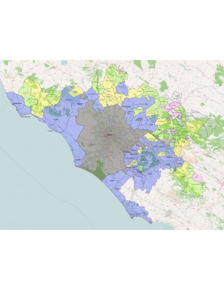 Mappa dei comuni della provincia di Roma ppt