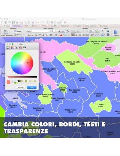 Mappa dei comuni della provincia di Roma ppt