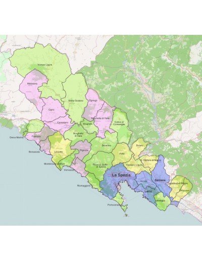 Mappa dei comuni della provincia di La Spezia ppt