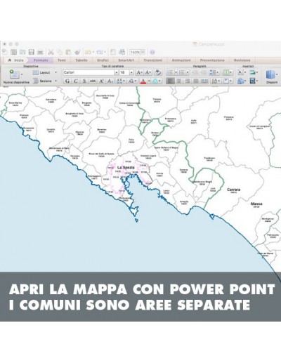 Mappa dei comuni della provincia di La Spezia ppt