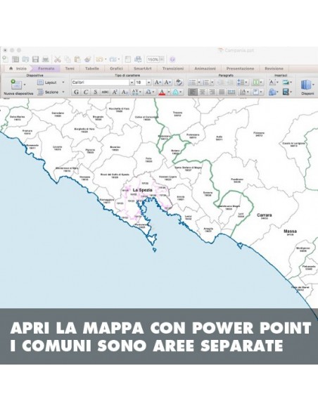 Mappa dei comuni della provincia di La Spezia ppt