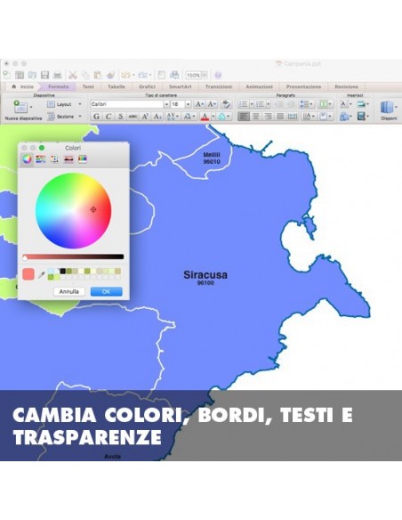 Mappa dei comuni della provincia di Siracusa ppt