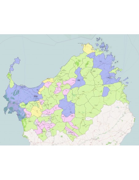 Mappa dei comuni della provincia di Sassari ppt