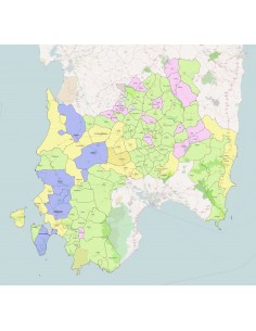 Mappa dei comuni della provincia Sud Sardegna ppt 2