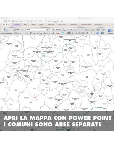 Mappa dei comuni della provincia di Trento ppt