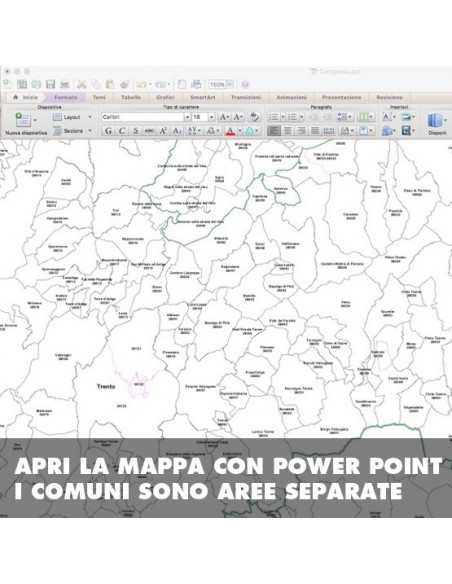 Mappa dei comuni della provincia di Trento ppt