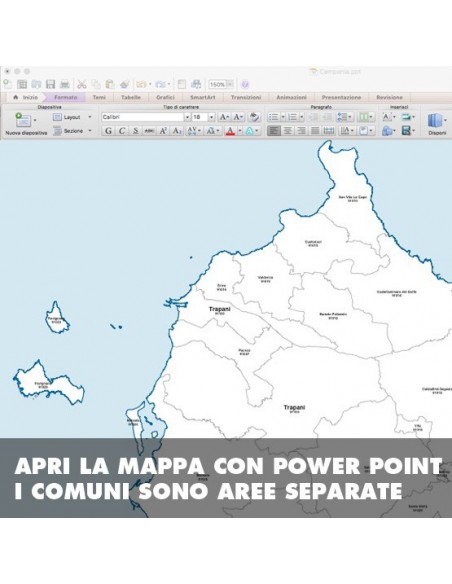 Mappa dei comuni della provincia di Trapani ppt