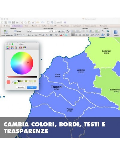 Mappa dei comuni della provincia di Trapani ppt