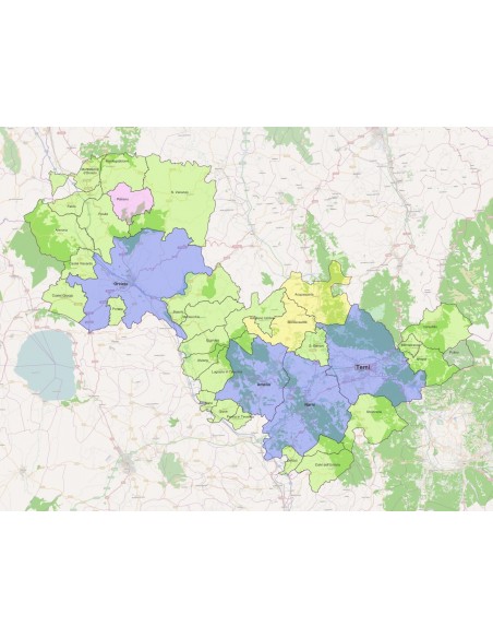 Mappa dei comuni della provincia di Terni ppt